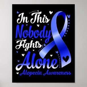 Deze familie niemand vechten alleen alopecia bewus poster