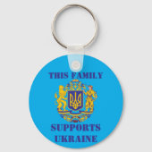 DEZE FAMILIE STEUNT OEKRAÏNE SLEUTELHANGER (Voorkant)