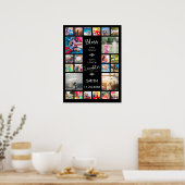 Deze familie zonder liefde 24 Foto Collage Poster (Keuken)