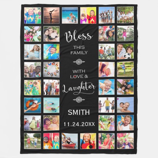 Deze familie zonder liefde 32 Foto Collage Fleece Deken (Voorkant)