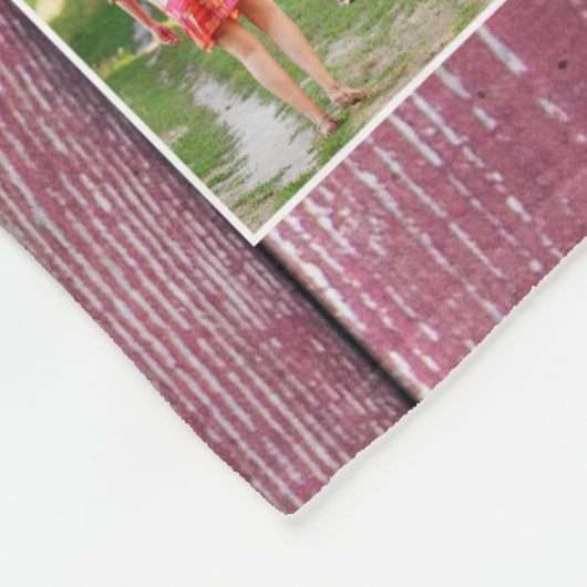 Deze familie zonder liefde 32 Foto Collage Fleece Deken (Hoek)