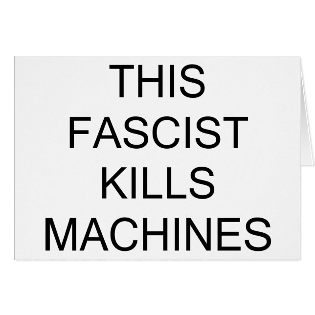 Deze Fascist Doodt Machines (Voorkant Horizontaal)