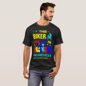 Deze fietser Draag blauw voor Autism Awareness T-S T-shirt (Voorkant volledig)