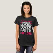 Deze foster mama loopt op Hope Faith en Love Foste T-shirt (Voorkant volledig)