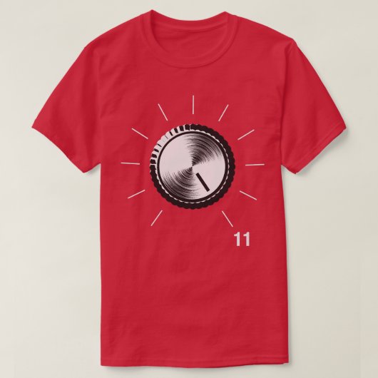 Deze gaan naar elf volume knop gitaar print t-shirt (Design voorkant)