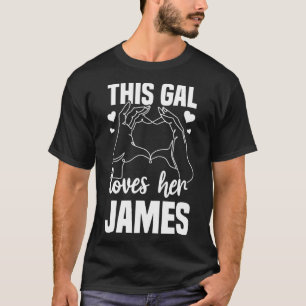 Deze Gal Loves Haar James Kleding Voor Vrouwen Val T-shirt