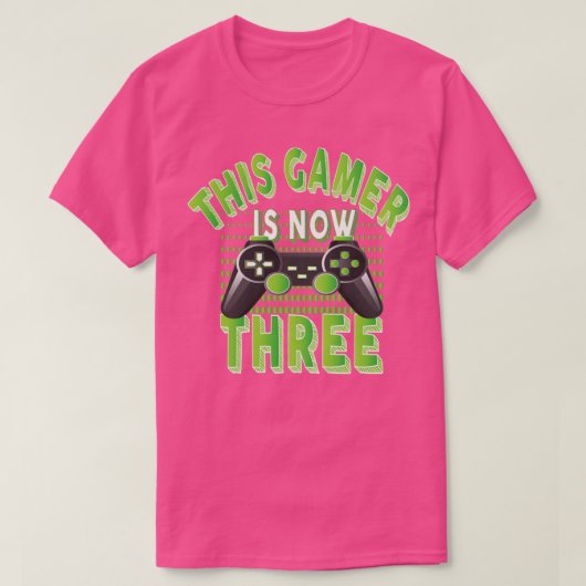 Deze gamer is nu drie jaar oude jongen videogame L T-shirt (Design voorkant)