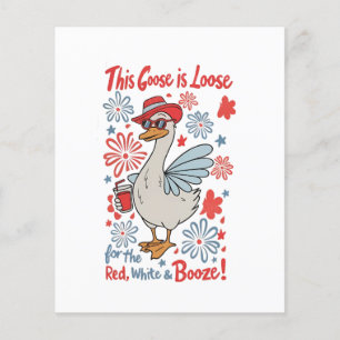 Deze gans is los voor de rode, witte en drank flyer