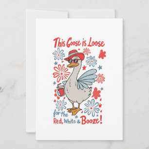 Deze gans is los voor de rode, witte en drank kaart