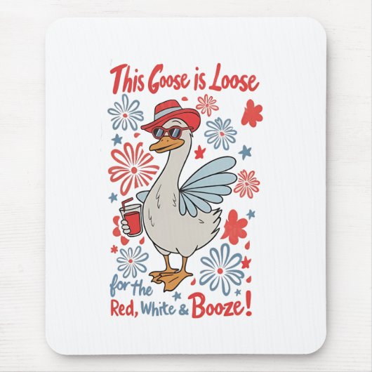 Deze gans is los voor de rode, witte en drank muismat (Voorkant)