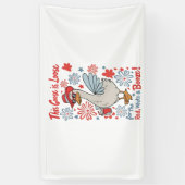 Deze gans is los voor de rode, witte en drank spandoek (Verticaal)