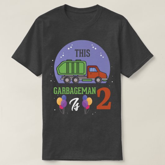 Deze Garbageman is 2 2e jaarlijkse vuilniswagen 2  T-shirt (Design voorkant)