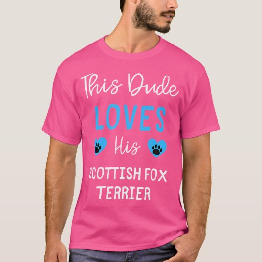 Deze gast houdt van zijn Schotse Fox Terrier T-shirt (Voorkant)