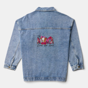Deze gebleekte mama houdt van haar kudde Moederdag Denim Jacket