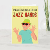 Deze gelegenheid roept Jazz Hands Gefeliciteerd op Kaart (Voorkant)