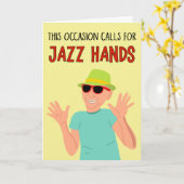 Deze gelegenheid roept Jazz Hands Gefeliciteerd op Kaart (Gele Bloem)