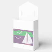 Deze geschenktas is ontworpen met een witte zeilbo bedankdoosjes (Geopend)