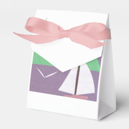 Deze geschenktas is ontworpen met een witte zeilbo bedankdoosjes