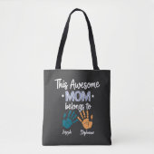Deze Geweldige Moeder Hoort Bij Handprint Moeder Tote Bag (Voorkant)