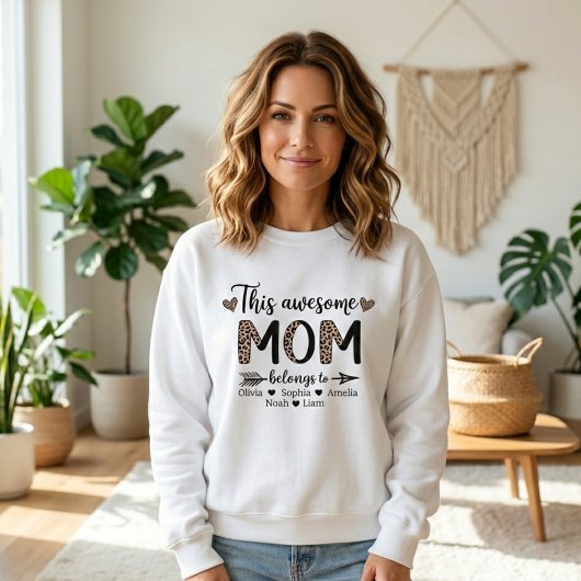 Deze Geweldige Moeder Stijlvolle Luipaard Mama Sti Trui
