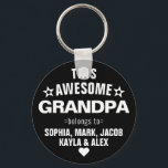 Deze Geweldige opa behoort tot Vaderdag Sleutelhanger<br><div class="desc">Deze Geweldige opa opa behoort tot Star Vaderdag Black Sleutelhanger en personaliseert deze met de namen van uw kinderen.</div>