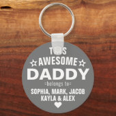 Deze Geweldige papa behoort tot Vaderdag Grey Sleutelhanger (Voorkant)