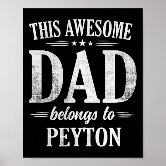Deze geweldige vader is van Peyton Vaderdag Bir Poster (Voorkant)