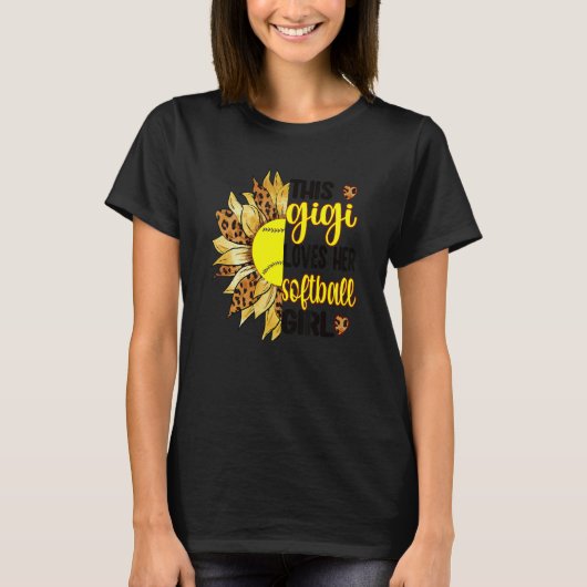 Deze Gigi houdt van haar Softball Girl Softball Gr T-shirt (Voorkant)