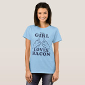 Deze GIRL houdt van Bacon T-shirt (Voorkant volledig)