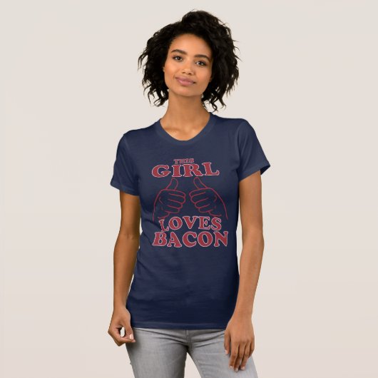 Deze GIRL houdt van Bacon T-shirt (Voorkant volledig)