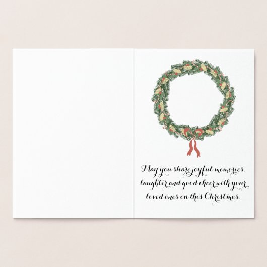 Deze Gold Foil-kerstcadeausboxen voor fijne kerst  Folie Kaarten (Binnen)