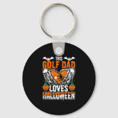 Deze golf vader houdt van Halloween Sleutelhanger (Voorkant)