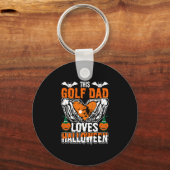 Deze golf vader houdt van Halloween Sleutelhanger (Voorkant)