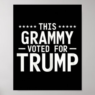 Deze Grammy stemde op Trump 2024 Trotse Oma Vot Poster