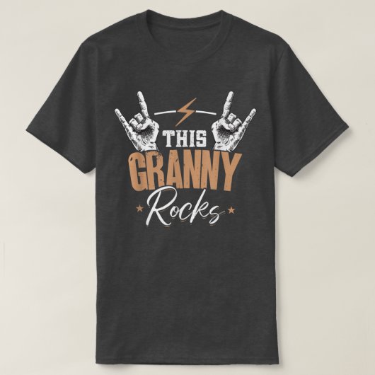 Deze Granny RocksElectronic Rock Guitar 2959 T-shirt (Design voorkant)