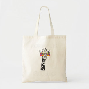 Deze grappige grafische vormgeving biedt giraf met tote bag