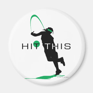 Deze groene Pitcher Softball Magneet