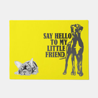 Deze grote en kleine hond Doormat personaliseren Deurmat