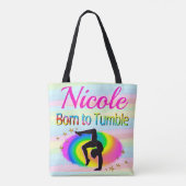 DEZE GYMNAST WERD GEBOREN TOT TUMBLE TOTE BAG (Achterkant)