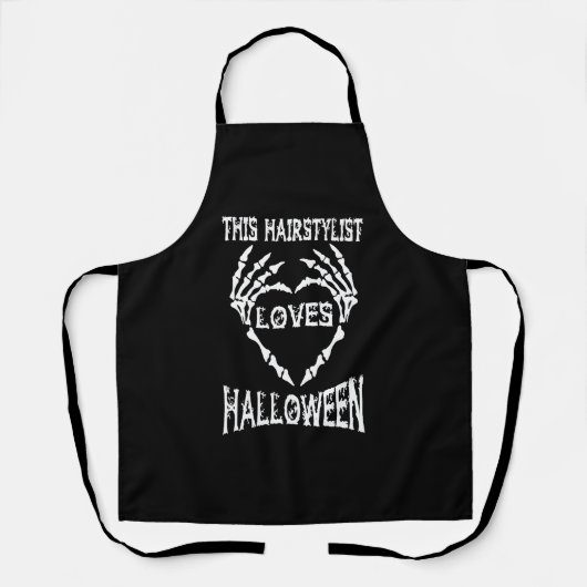 Deze haarstylist houdt van Halloween Tshirts Schort (Voorkant)