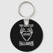 Deze haarstylist houdt van Halloween Tshirts Sleutelhanger (Voorkant)