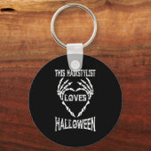 Deze haarstylist houdt van Halloween Tshirts Sleutelhanger (Voorkant)