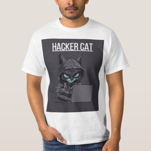 Deze hacker kat t-shirt (Voorkant)