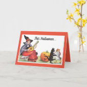 deze Halloween Kaart (Gele Bloem)