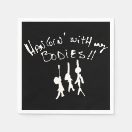 Deze Halloween zal ik hangen met mijn lichamen! Servet