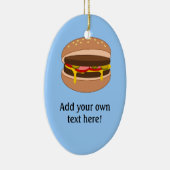 Deze Hamburger-afbeelding aanpassen Keramisch Ornament (Rechts)