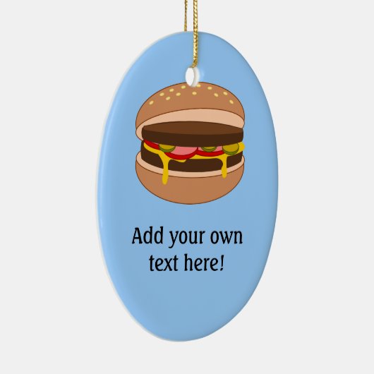 Deze Hamburger-afbeelding aanpassen Keramisch Ornament (Rechts)