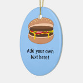 Deze Hamburger-afbeelding aanpassen Keramisch Ornament (Links)