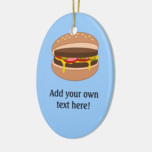 Deze Hamburger-afbeelding aanpassen Keramisch Ornament (Links)