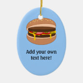 Deze Hamburger-afbeelding aanpassen Keramisch Ornament (Voorkant)